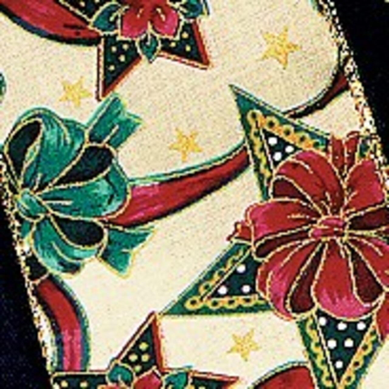 The Ribbon People Shimmering Ivory Stars and Bows Wired Craft Ribbon 2.5" x 20 Yards